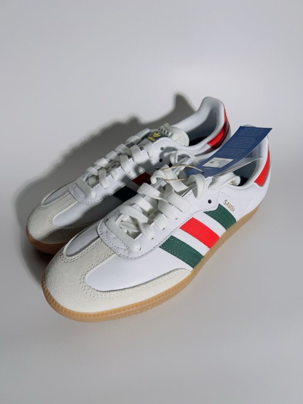 *Adidas Originals SAMBA "Mexico" WORLD CUP White Green Red Sz 8 - Picture 4 of 10